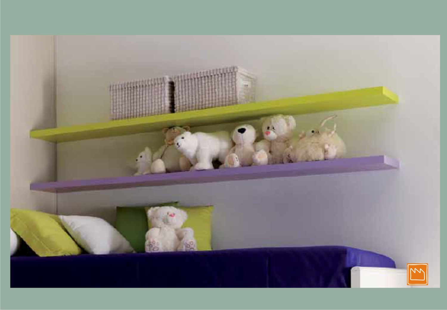 Mensole lineari le camerette per bambini