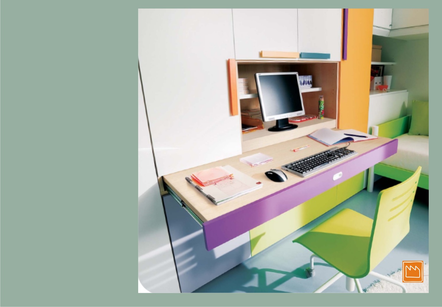 Letto a scomparsa con scrivania: libreria con scrivania a ...