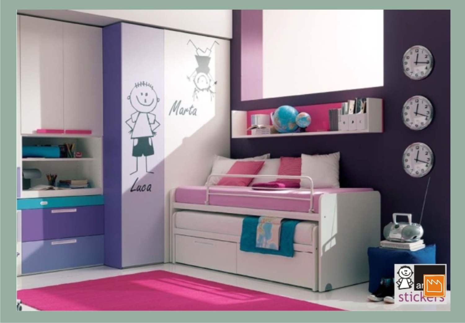 Adesivi pareti camerette neonati: adesivi murali per bambini ...