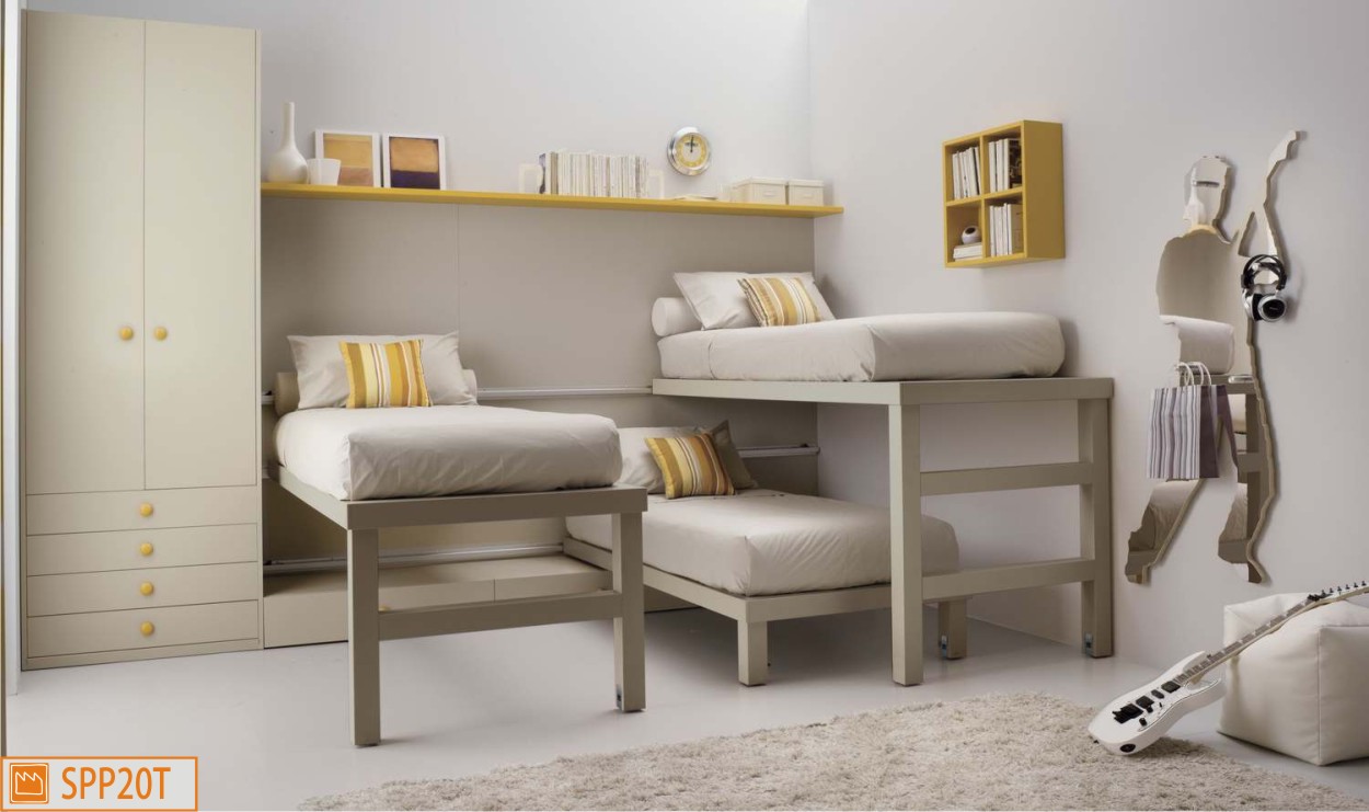 Camerette con letto a castello ikea : camerette 3 letti scorrevoli ...