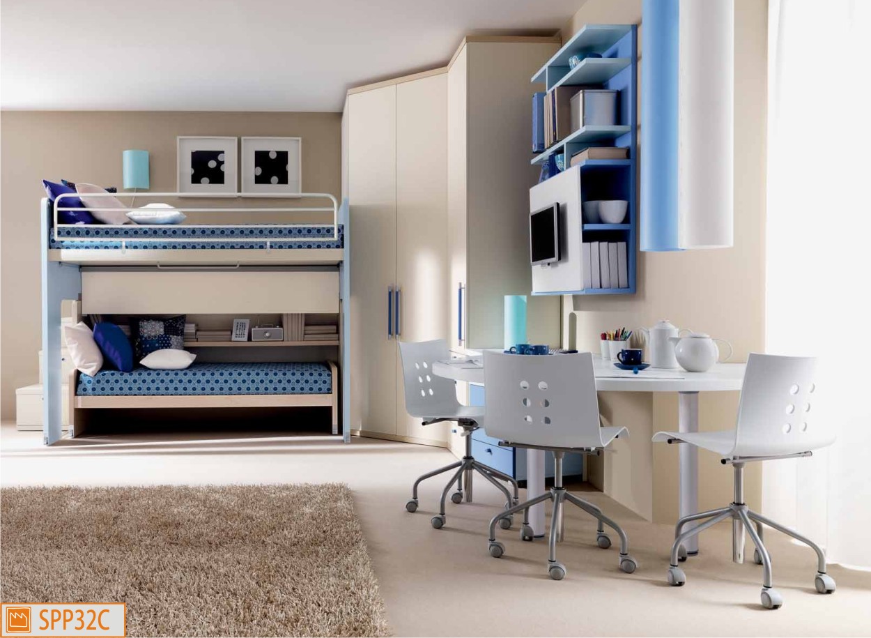 Camere da letto per bambini a castello: letti a castello in legno ...