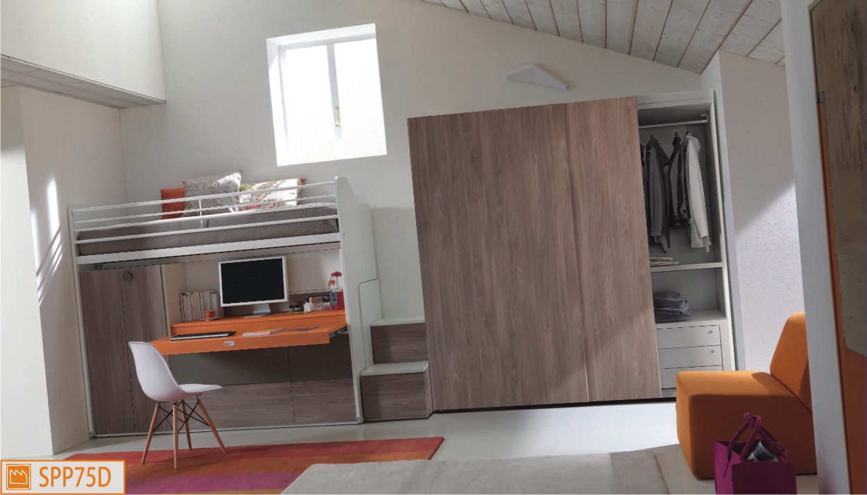 Soppalco geniale letto a castello scorrevole