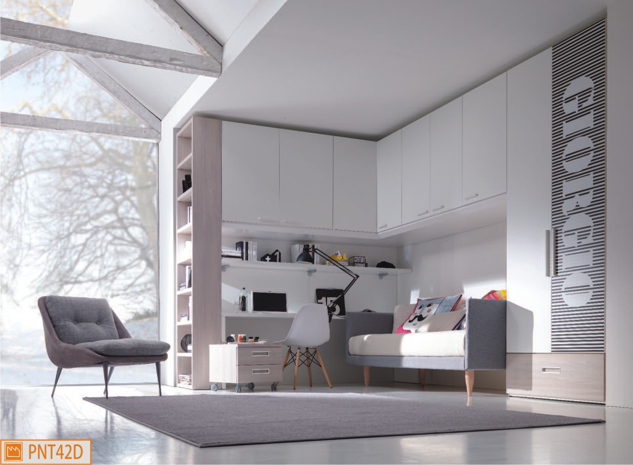 Scrivania sagomata con comodino estraibile Scrivania sagomata outlet