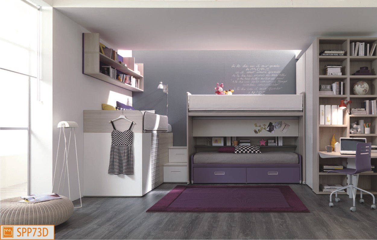 Soppalco geniale letto a castello scorrevole Letti a castello per bambini