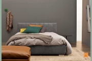 letto imbottito twils grigio