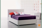 letto in ecopelle con contenitore