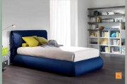 letto bombato blu