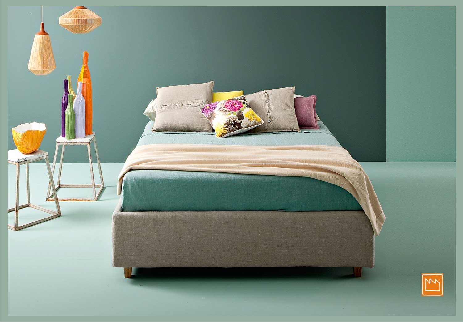 Letto Una Piazza E Mezza Con Contenitore E Materasso