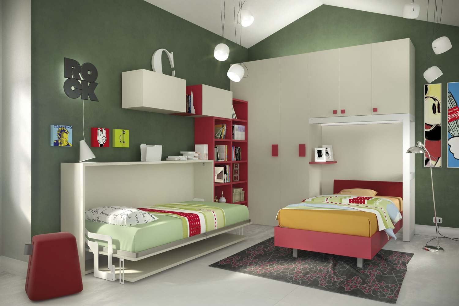 Cameretta A Ponte Con Letto A Scomparsa