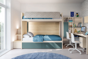 letto a soppalco piazza e mezza in cameretta