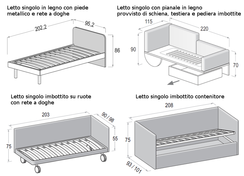 letti singoli dielle