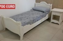 Letto singolo in legno massello in outlet