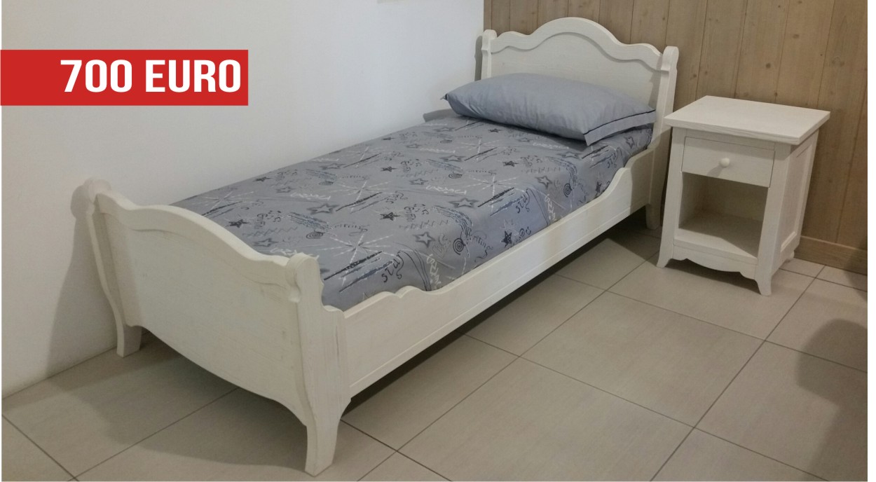 Letto singolo bianco in offerta outlet