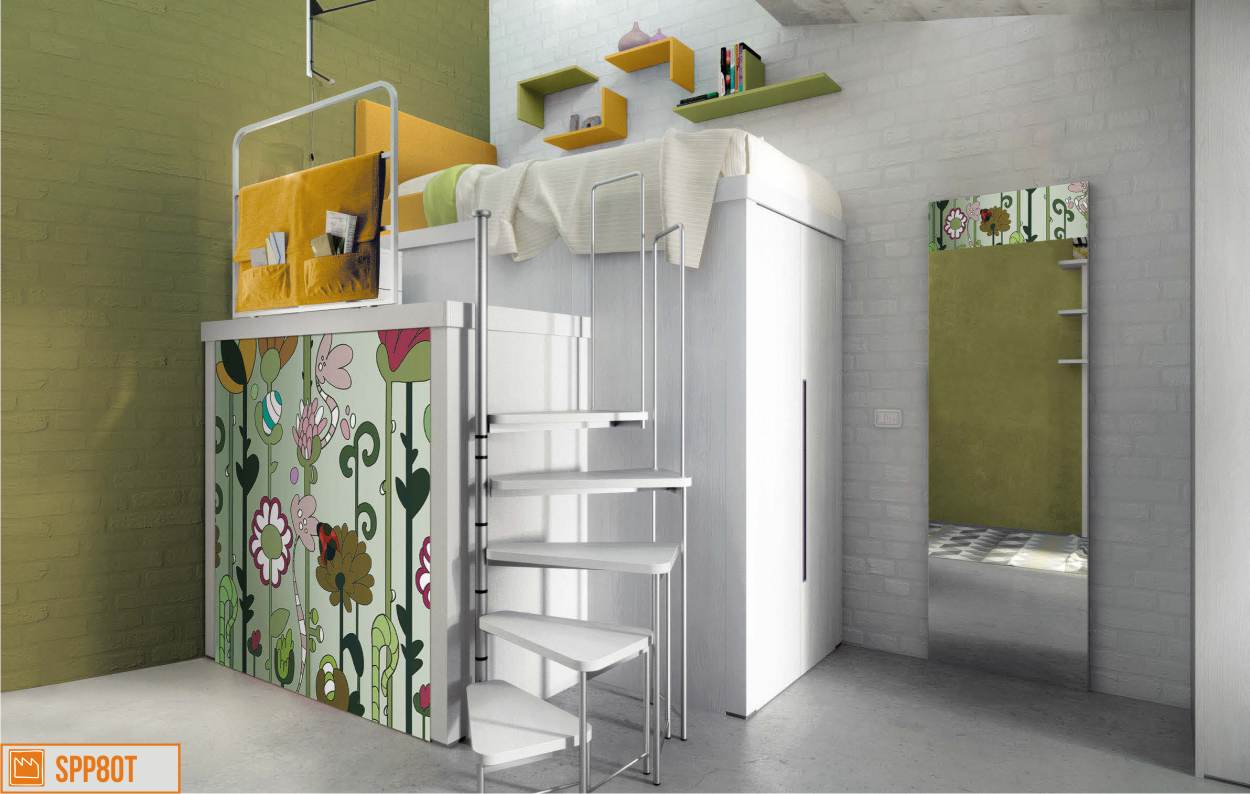 Camerette Con Armadio Sotto Il Letto