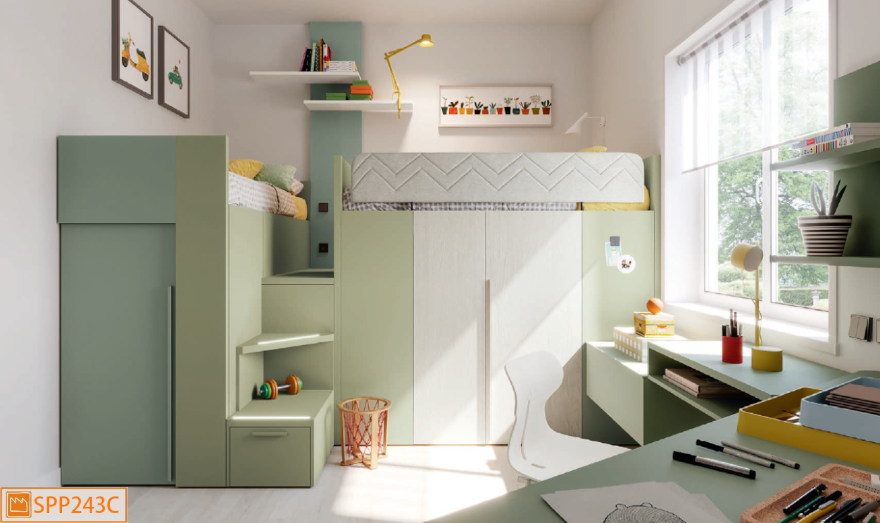 letto castello cabina armadio