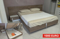Letto matrimoniale contenitore legno PRONTA CONSEGNA