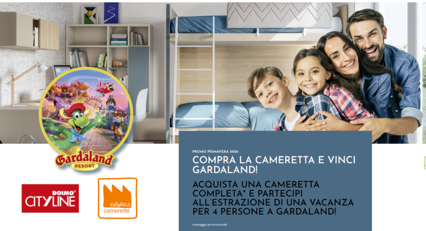 compra la cameretta e vinci Gardaland